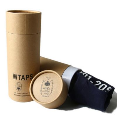 China Recyclable Custom Cardboard White T-shirt Paper Packaging Tube Boxes for sale