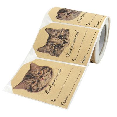 China Economy Waterproof Wholesale Top Coated Customized Sticker Roll Logo Label for sale