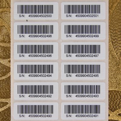 China Waterproof Serial Number QR Code Hologram Barcode Shipping Label Sticker Hot Selling Logo for sale