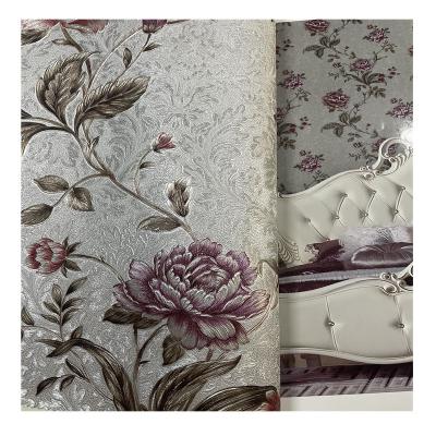 China High End Luxury Korea Flower Wallpaper Supplier 320g Size 1.06m Luxury Wallpaper Huge Stock Availability for sale