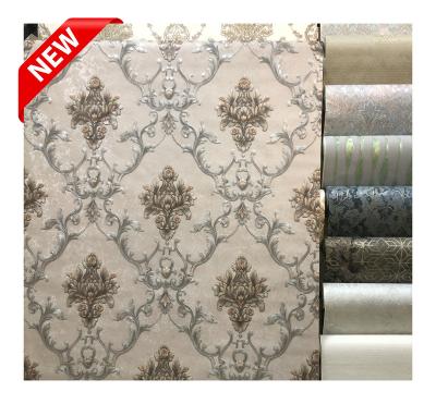 China High Quality Huge Roll Wallpaper Waterproof Stock Availability Damask 1.06m Wallpaper For Home Decor for sale