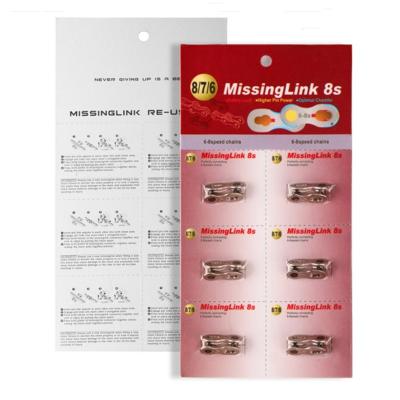 China Steel 6 Pairs Bicycle Missing Link For 6,7,8,9,10 Speed ​​Chain Connector Quick Link Magic Loop for sale