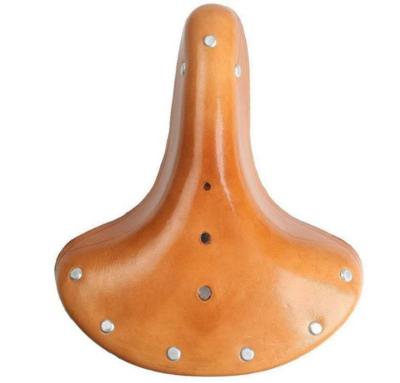 China All Seasons Vintage Vintage Classic Bicycle Seat Brown Bike Seat Handmade Leather Bike Seat For Road Bike for sale