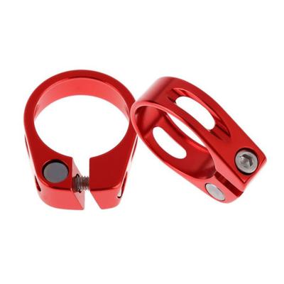 China Aluminum Alloy MTB Bike Seat Clamp Seat Post Lock Road Bike Seatpost Clamp 34.9mm for sale