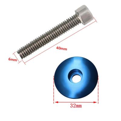 China Aluminum Alloy Bicycle Lightweight Helmet Top Cap Cover 32mm With Screws Aluminum Bicycle Helmet Accessories for sale