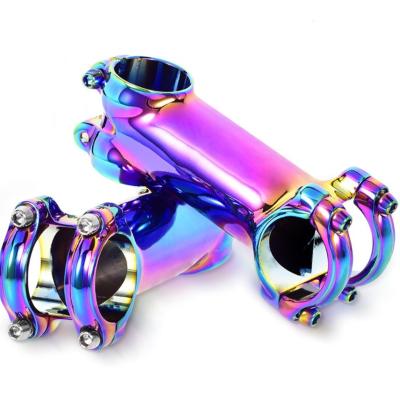 China High Quality Aluminum Alloy ZhiQiu Bicycle Stem 90mm Rainbow Stem MTB Bicycle Handlebar Road Bike Stem for sale