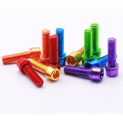 China Stainless Steel Titanium Bolts Screw For MTB Bike Bicycle Stem Bolts M5 x 18mm Bike Stems Parts for sale