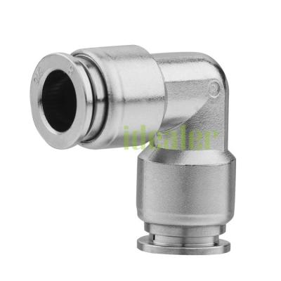 China Garment Shops 12mm Pneumatic Fittings Union Elbow Stainless Steel Fittings Air Hose Connectors for sale