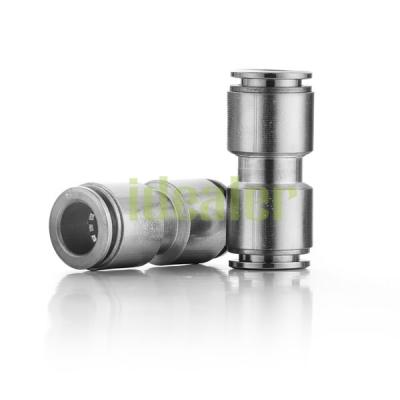 China Garment Shops Brass Union Straight Pneumatic Fittings Push To Pneumatic Tube Connectors One Touch Fittings for sale