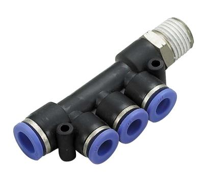 China Garment Shops Metric Pneumatic Air Hose Fittings One Touch Tube Fittings Compound Tube Clamp Reducer Fittings for sale