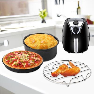 China Sustainable Home Pan AccessoriesBaking and Pastry BBQ Tools 9 PC in Set 8 inchOil Free Air Fryer Set for sale