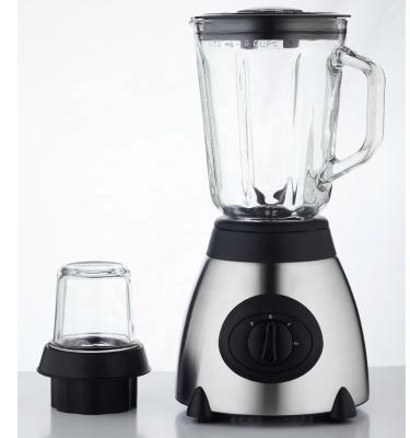 China Hotel 350W 6 Blade Glass Jar 2 In 1 Electric Blender Table Blender Fruit Blender for sale