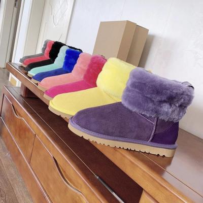 China Wholesale brand and fashion trend JDUUGG fur 2021 winter snow fur ankle boots women's novelty shoes customized boots one 44 large size for sale