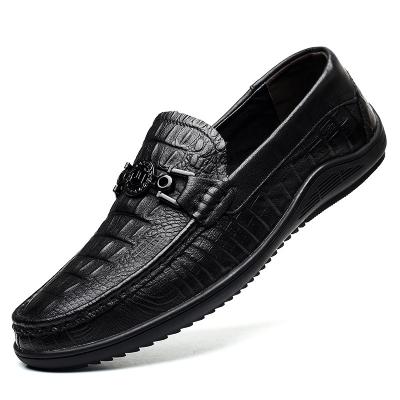 China 2021 Fashion Trend Hot Selling Genuine Leather Men's Fashion Shoes Casual Loafer Sports Slip On Breather Men'sCasual Shoes for sale