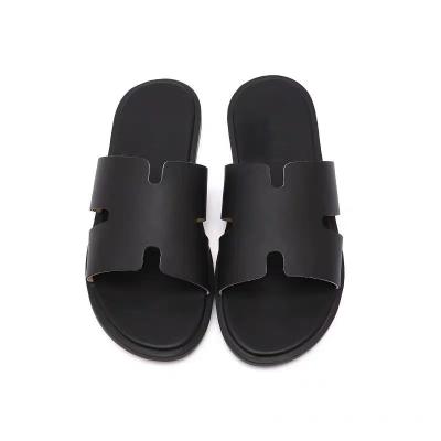 China High Quality Leather Flat Spring Casual Slippers Men&Women Flat Casual Slipper for sale