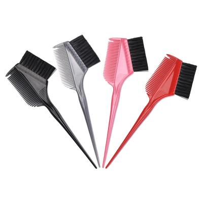 China Wholesale Hairdressing Tools Nondisposable Hair Salon Color Plastic Hair Dye Comb Headed Tail Color Black Hair Brush for sale