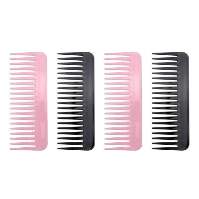 China For home use comb household use logo hair comb high temperature resistant flat plastic color customizable wide tooth comb for sale