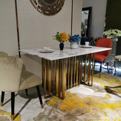 China Direct Cheap Home Marble Top Square Set Of 6 8 Modern Luxury Factory Furniture Dining Room Table Set Modern Restaurant Dining Tables for sale