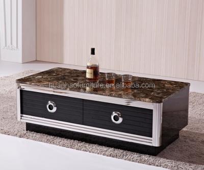 China Modern High Quality Modern Marble Top Center Coffee Table With Drawer CT013 for sale