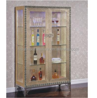 China Modern Luxury Glass Living Room Furniture Display Wine Glass Display Cabinet for sale