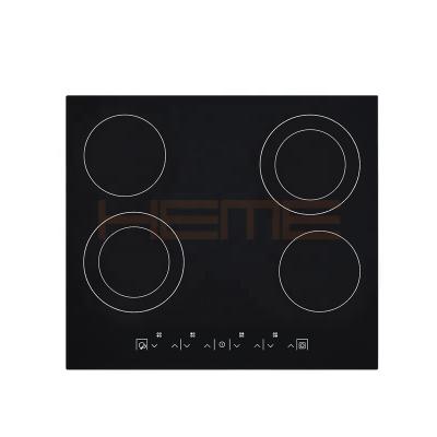 China Household CE Approval 60cm Child Safety Lock 4 Zones Ceramic Cooktop Cooking Stove With Metal Bottom Case for sale