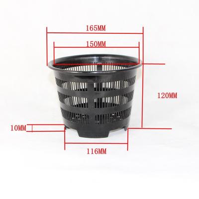 China Durable Plastic Embedded Hydroponic Net Pots Mesh 6 Inch Pond Pots for sale