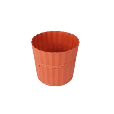 China New Design CLASSIC Durable Garden Plastic Green Round Flower Pot for sale