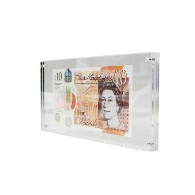 China As Magnetic Acrylic Banknote Banknote Frame For Display for sale