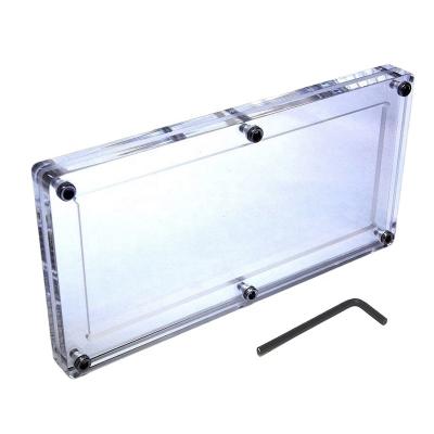 China Environmental Friendly Custom Clear Acrylic Money Currency Holder With Screws for sale