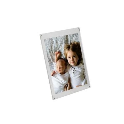 China Durable 8*10Inches Acrylic Picture Frame With Metal Rod for sale