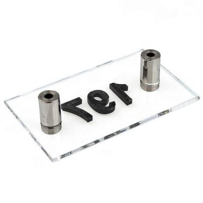 China Durable Custom Clear Door Sign Acrylic With Stainless Bolts for sale