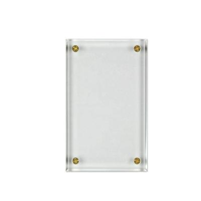 China Waterproof clear acrylic trading card holder with screws for sale