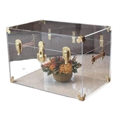 China Lucite Trunk Acrylic Coffee Table Easy To Clean For Household for sale