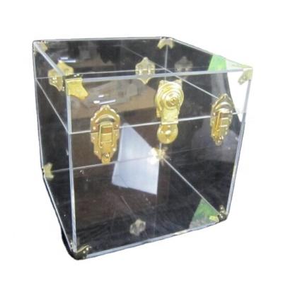 China Luxury Modern Lucite Clear Acrylic Trunk For Household for sale