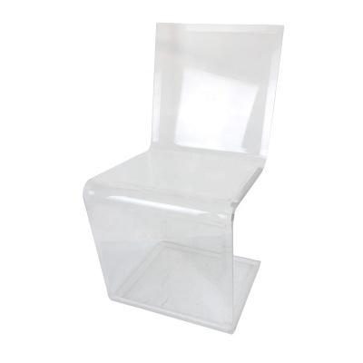 China Luxury Clear Acrylic Dining Chair With Beveled Edge for sale