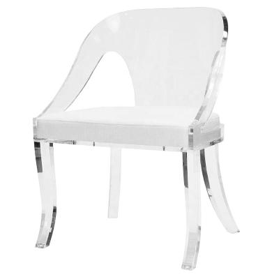 China Cover Removable Luxury Around Back Acrylic Chair With Cushion for sale