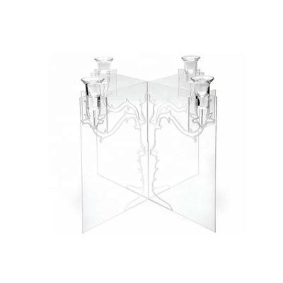 China Luxury Judaica Lucite Candelabras For Banquet for sale