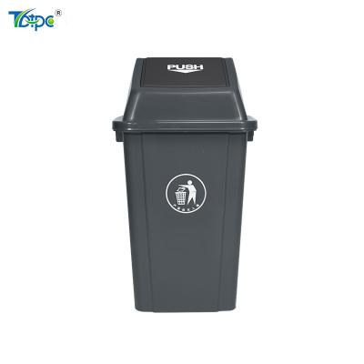 China 100 Liter Swing Waste Bin Sustainable Plastic Waste Recycle Bins High Quality Bin for sale