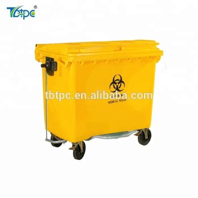 China 660L Sustainable Mobile Hospital Waste Bin Medical Waste Bins for sale