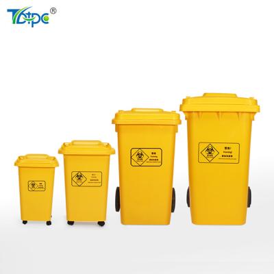 China Sustainable HDPE Waste Bin Litter Bins And Medical Rolling Carts for sale