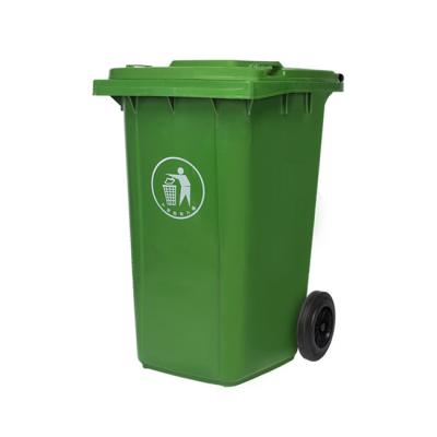 China Sustainable single green 240 wheelie bin and green dust bins wheels 240 liters 5 years for sale