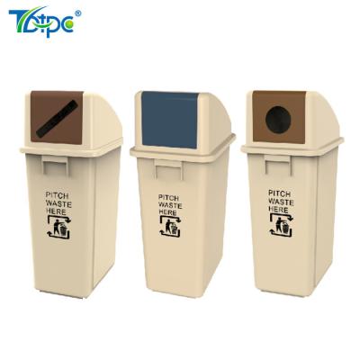 China Recycling Style Viable American Trash Bin, Recyclable Plastic Combination Trash Box for sale