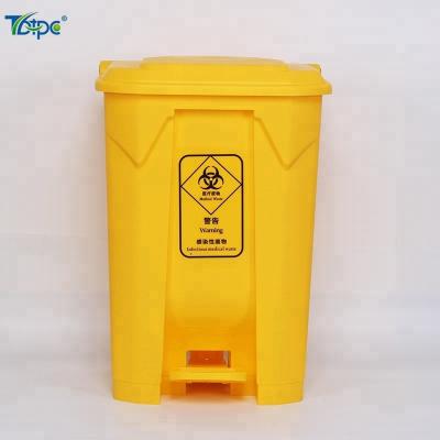 China Viable Foot Pedal Waste Bin Plastic Color 80l And Type Press Waste Food Pedal Bin for sale