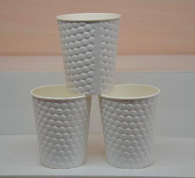 China Embossed Paper Cups White for sale