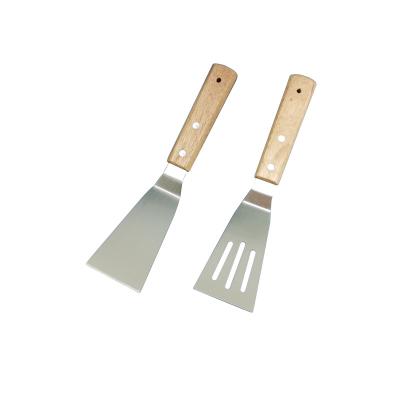 China Sustainable BBQ Set Stainless Steel Steak Spatula Raw Frying Spatula Pancake Spatula Perfect For Flat Surface Baking And Barbecue for sale