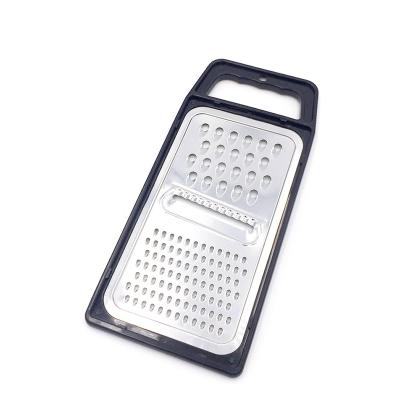 China Sustainable Wholesale Panels Stainless Steel Three Way Flat Cheese Grater With Plastic Handle , Hand Held Stainless Steel Cheese Grinder for sale