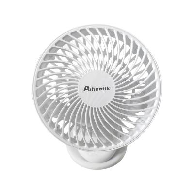 China Aihentik Small Fan Hotel Student Dormitory USB Rechargeable Removable Mute Large Portable Fan for sale