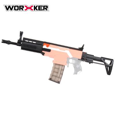 China Toy Gun Worker STF-W003-01-A F-N CPRA A Style Toy Gun Shooting Soft Bullets Plastic Gun Toy (Orange Adapter) for Boys and Girls for sale