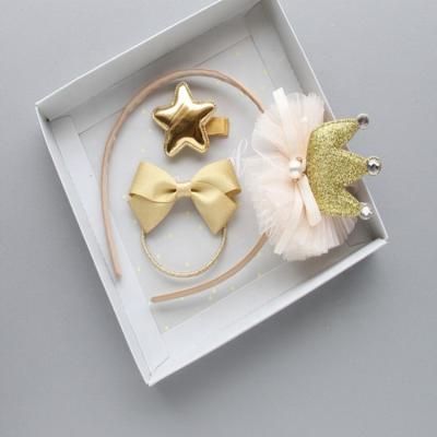 China Maya Hot Sale Lovely Princess Lovely Hair Clip Sets with Gift Box for Baby or Girl's Head Accessories for sale