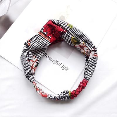 China Fashion& Handmade Wholesale Women Head Wrap Turban Headband Colorful Twisted Knotted Elastic Headband for sale